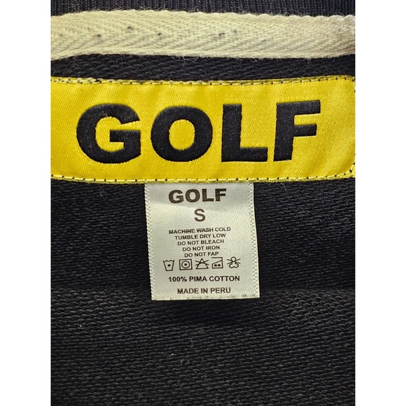 SLV Men's S MULTI 3D SMALL LOGO TEE by GOLF WANG Black Embroidered T-Shirt Top - Picture 5 of 6